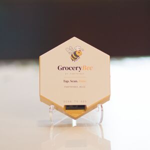 The GroceryBee scanner, front view.